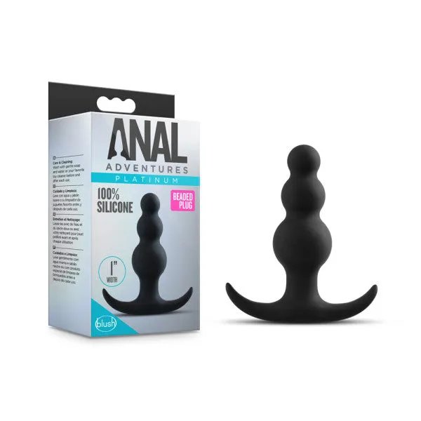Anal Adventures Platinum Beaded Plug The Condomerie Nowra Male Sex Toys
