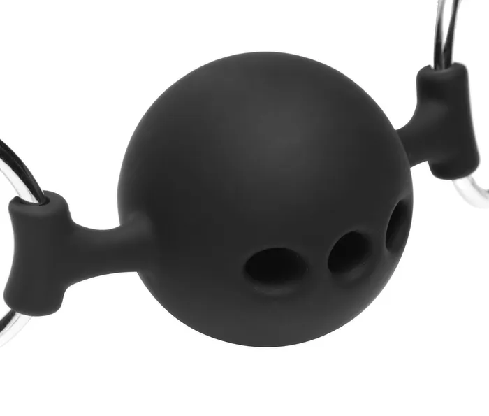Hinder Breathable Silicone Ball Gag With Nipple Clamps | Master Series Male Sex Toys Hinder Breathable Silicone Ball Gag With Nipple Clamps | Master Series Male Sex Toys