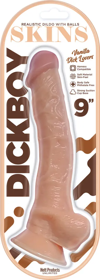 Hott Products Dickboy Skins Dildo With Balls 9 Inch Vanilla Dick Lovers Dildos Hott Products Dickboy Skins Dildo With Balls 9 Inch Vanilla Dick Lovers Dildos