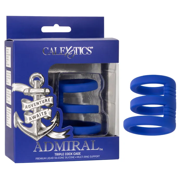Male Sex Toys Admiral Triple Cock Cage Calexotics