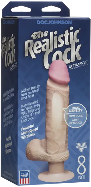 Male Sex Toys Doc Johnson ULTRASKYN Vibrating 8 Vanilla