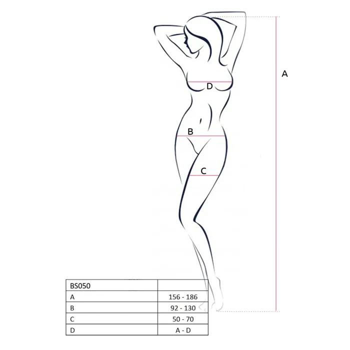 Passion Lingerie Bodystockings Playsuits Bodystocking BS050 White