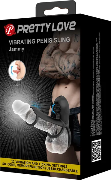 Pretty Love Male Sex Toys | Vibrating Penis Sling Jammy