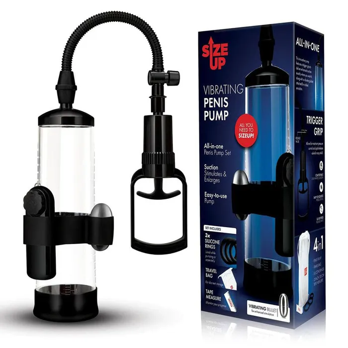Xgen Products Male Sex Toys Size Up Vibrating Trigger Penis Pump