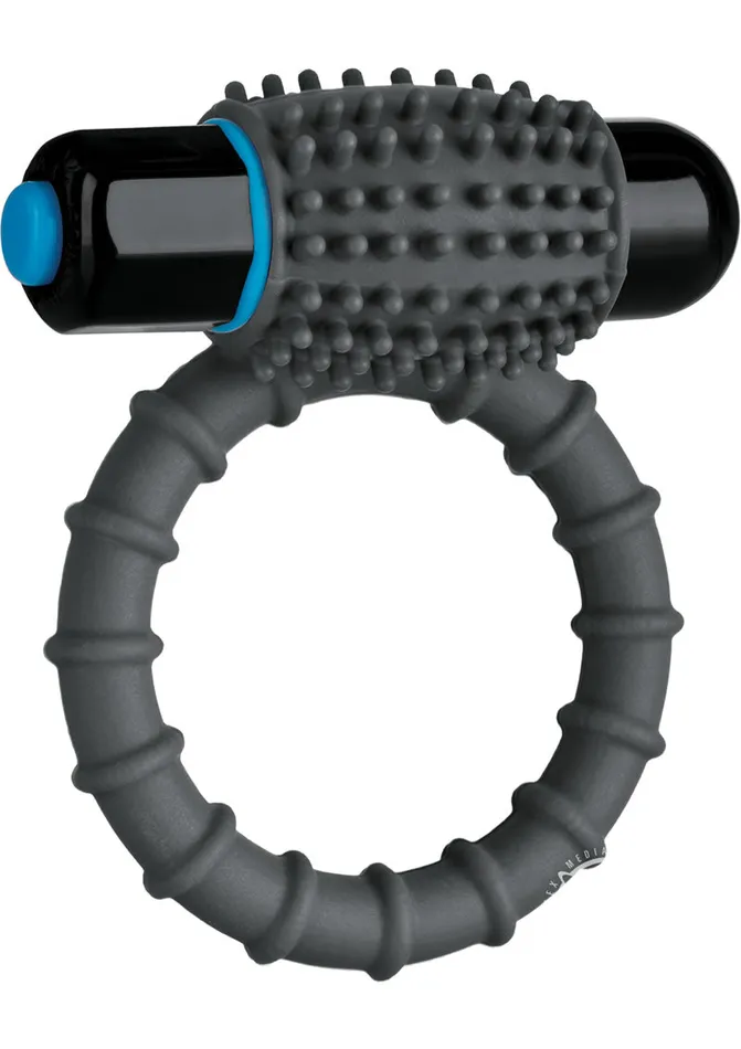 Doc Johnson Enterprises Optimale Vibrating C-Ring Slate | Male Sex Toys