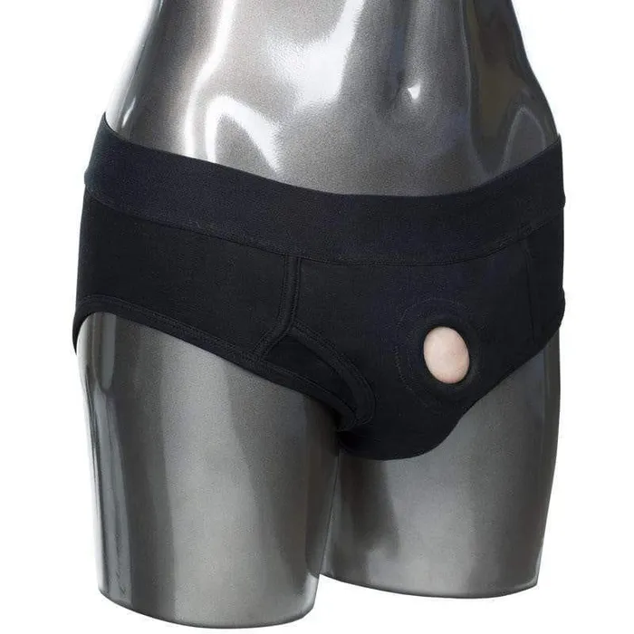 Female Sex Toys | California Exotic Packer Gear Brief Harness for XL Sizes