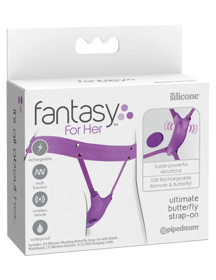Female Sex Toys | Ultimate Butterfly Strap-on - Purple - Pipedream Female Sex Toys | Ultimate Butterfly Strap-on - Purple - Pipedream