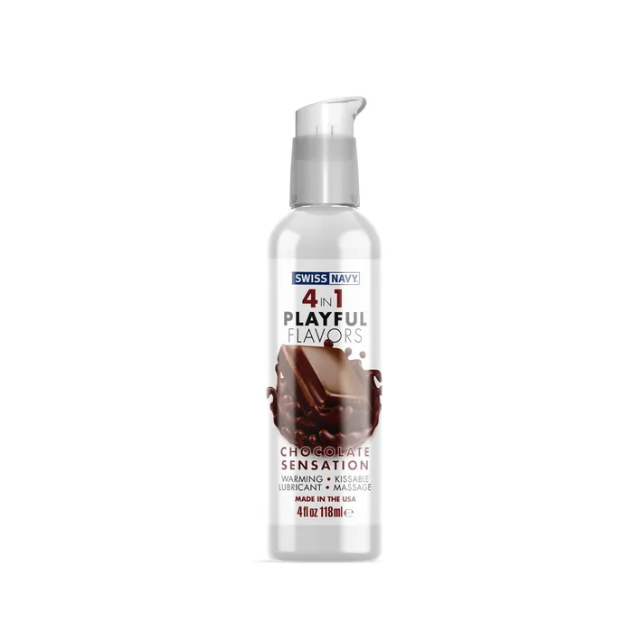 MD Science Lab Female Sex Toys Swiss Navy 4in1 Playful Flavors Chocolate Sensation 4 Fl Oz
