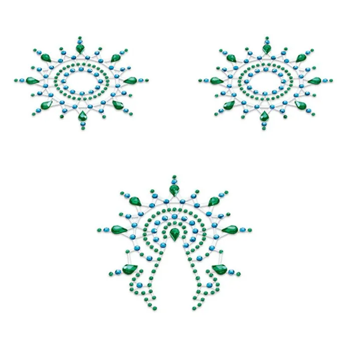 Petits Joujoux Green Crystal Nipple Covers Petits JouJoux Female Sex Toys