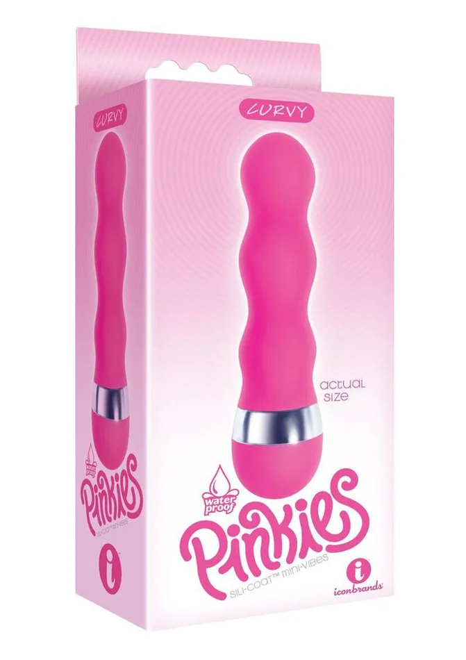 THE 9`S Female Sex Toys | The 9's - Pinkies, Curvy Silicone Mini Vibrator
