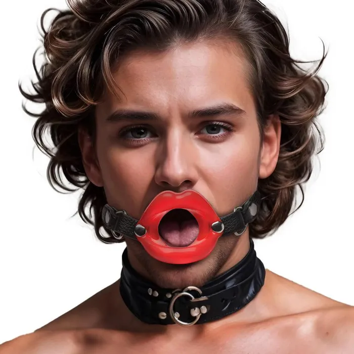 XR Brands Female Sex Toys | Juicy Lips Silicone Open Mouth Gag