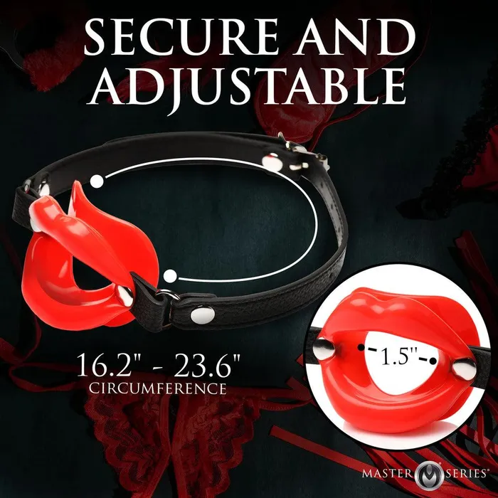 XR Brands Female Sex Toys | Juicy Lips Silicone Open Mouth Gag