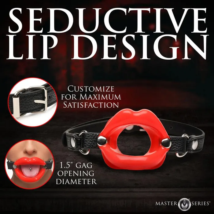 XR Brands Female Sex Toys | Juicy Lips Silicone Open Mouth Gag