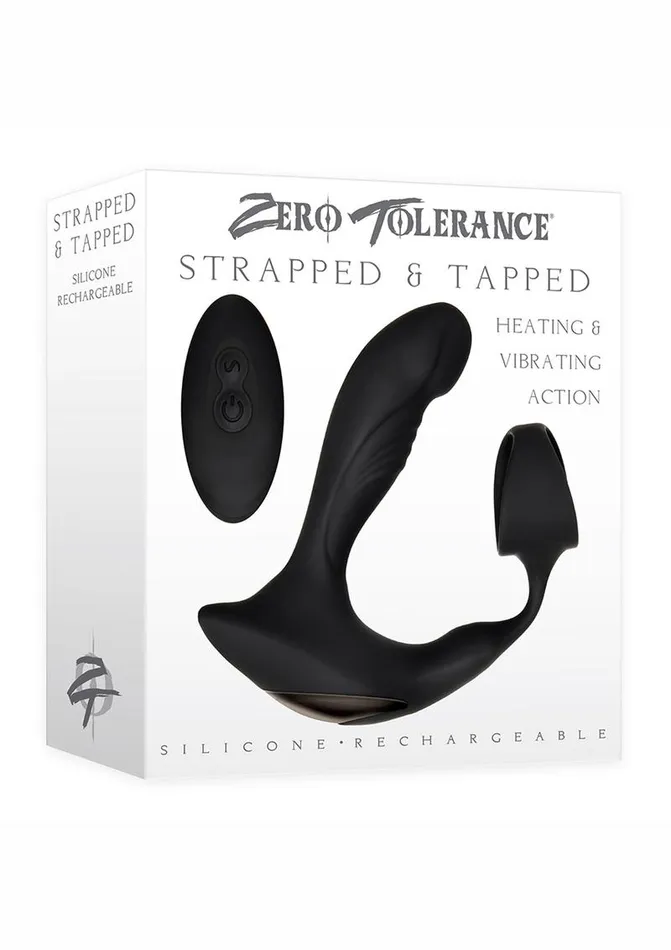 Zero Tolerance Male Sex Toys | Zero Tolerance Strapped and Tapped Silicone Vibrating Prostate Stimulator with Remote Control